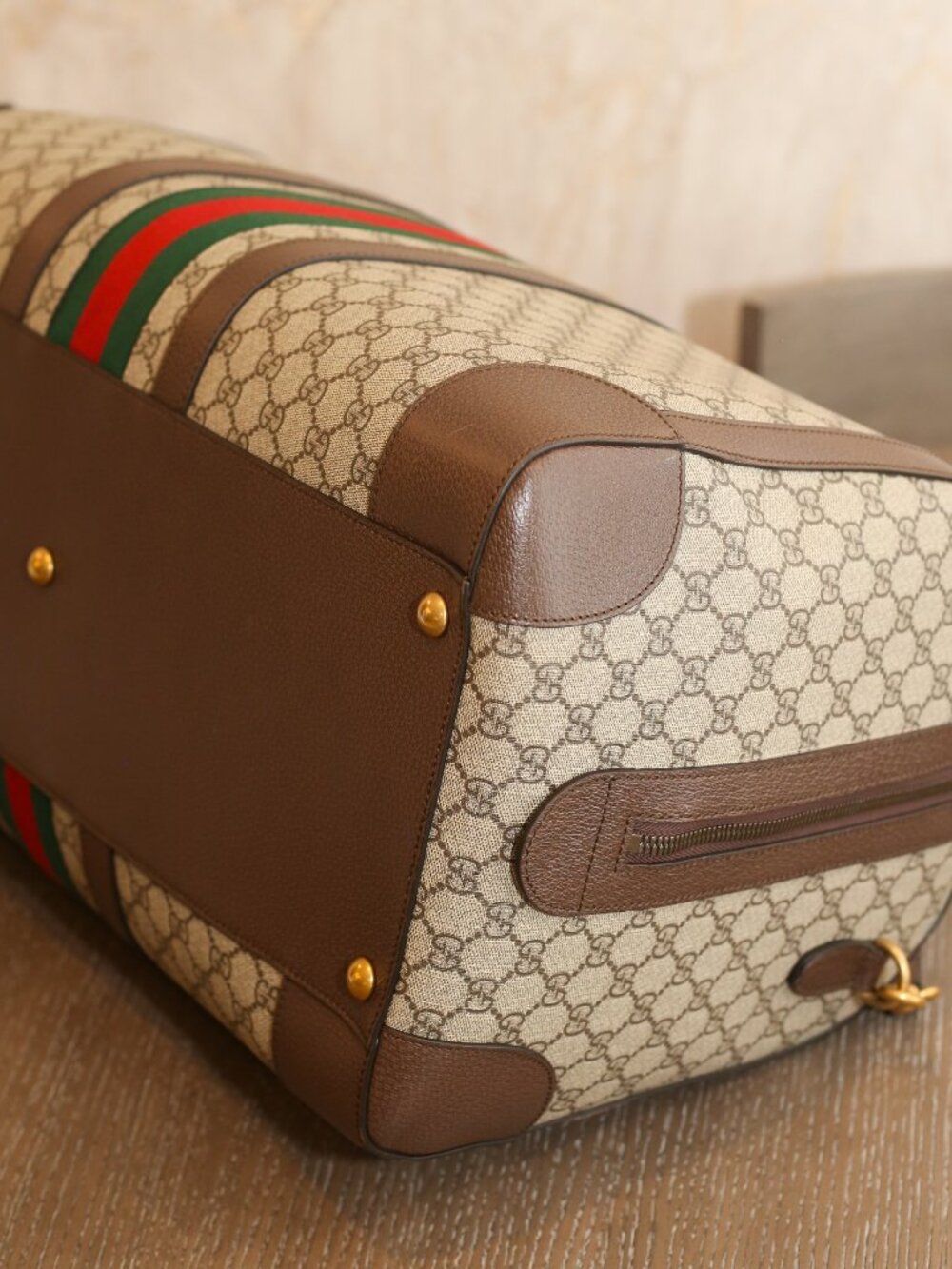Gucci Ophidia Large GG Supreme Web Duffle Weekender Bag - Picture 9 of 11